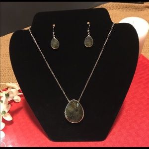Jay King Labradorite Sterling Silver Pendant -Earrings.
